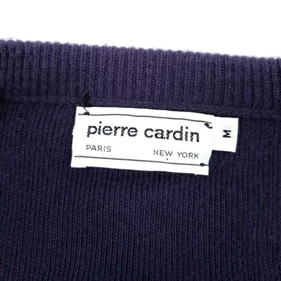 VINTAGE Pierre Cardin Luxe Orlon Purple V-Neck Sweater Old Money Quiet Luxury - Picture 6 of 9